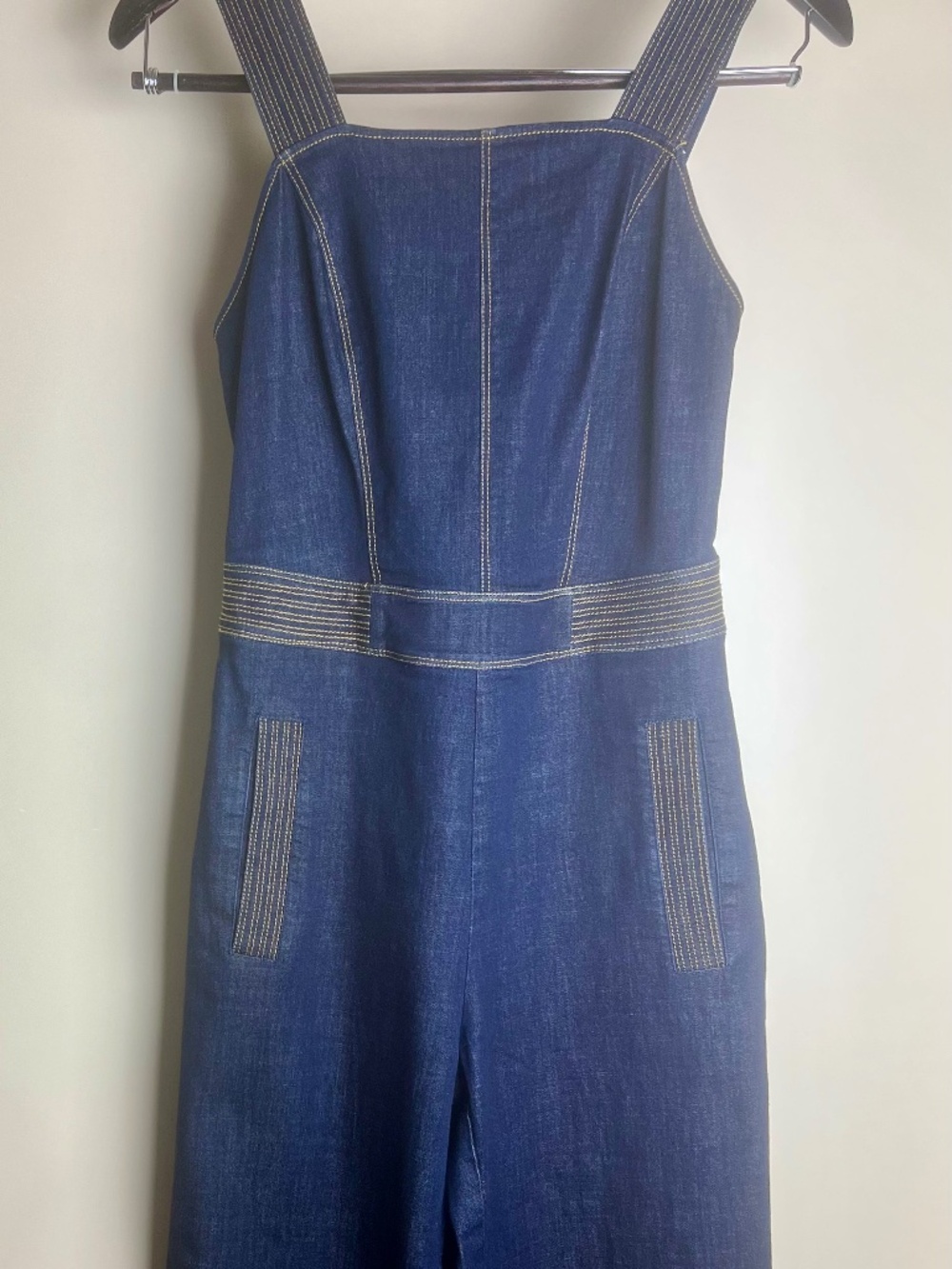 Olivia Palermo x Chelsea28 Wide-leg Denim Jumpsuit 4